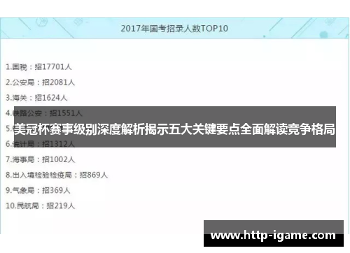 美冠杯赛事级别深度解析揭示五大关键要点全面解读竞争格局